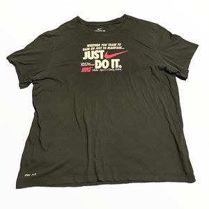 Nike Sz XXL Mens Athletic Cut Dri-Fit Just Do It Short Sleeve Shirt